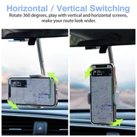 Car Phone Holder Rearview Mirror CellPhone Holder 360 GPS Smartphone Stand Auto Rear Headrest Bracket Mobile Phone Accessories