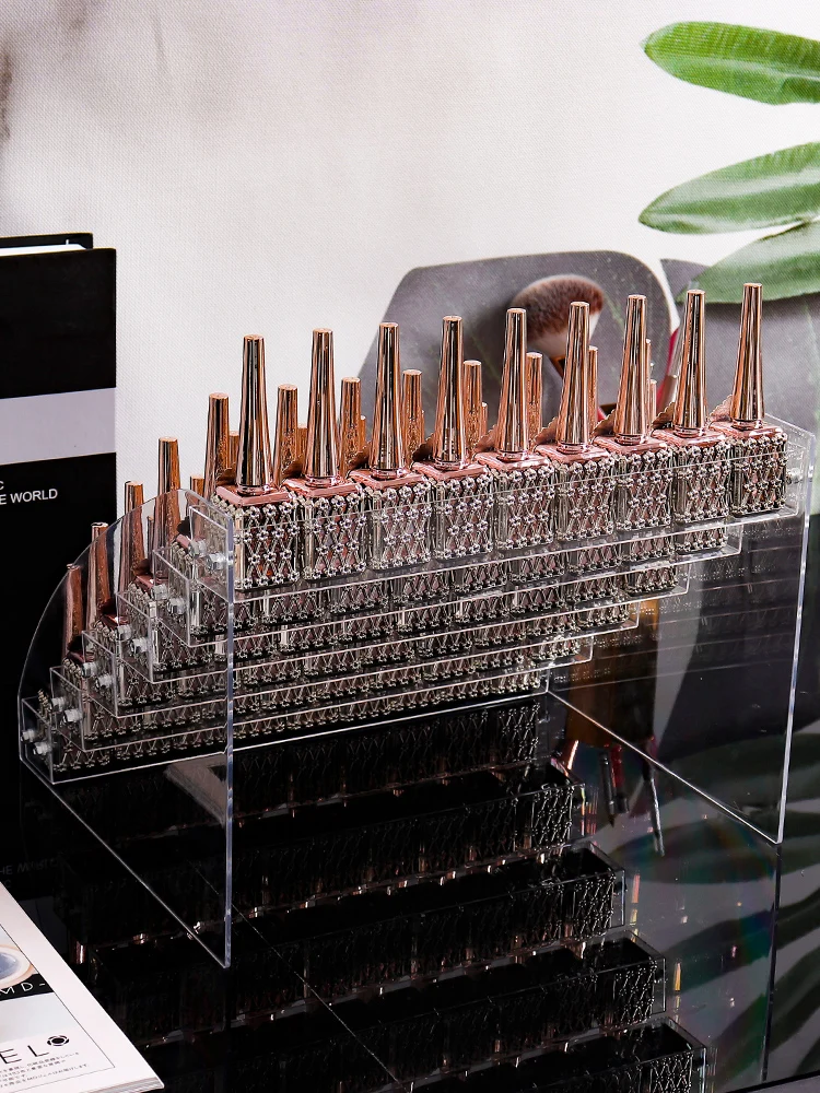 

Acrylic Nail Polish Display Organizer Manicure Cosmetics Lipstick Jewelry Display Stand Holder Clear Acrylic Makeup Box