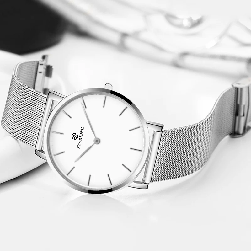 Женские кварцевые часы STARKING люксовый бренд розовое золото Модный деловой