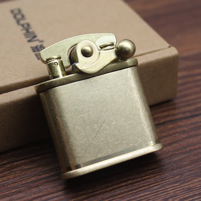 Винтажная зажигалка с свободным огнем шлифовальный круг кремневая латунная