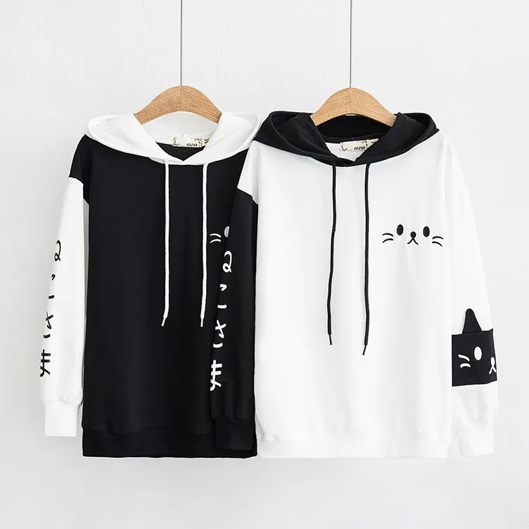 

Hoodie Women's Fashion New Stitching Cute Plus Long-Sleeve Hooded Sweatshirt Top Women Vintage Sudaderas De Mujer 2021#G
