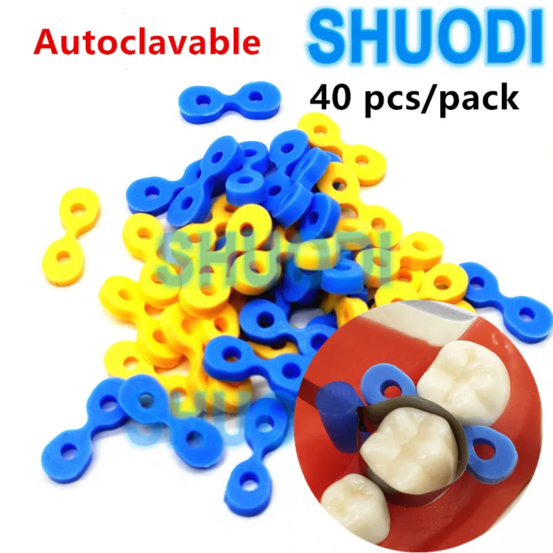 100Pcs/Set Dental Orthodontic Sectional Contoured Matrices Matrix Rubber Wedges Metal Ring Holder Ortho Matrice Material - купить по