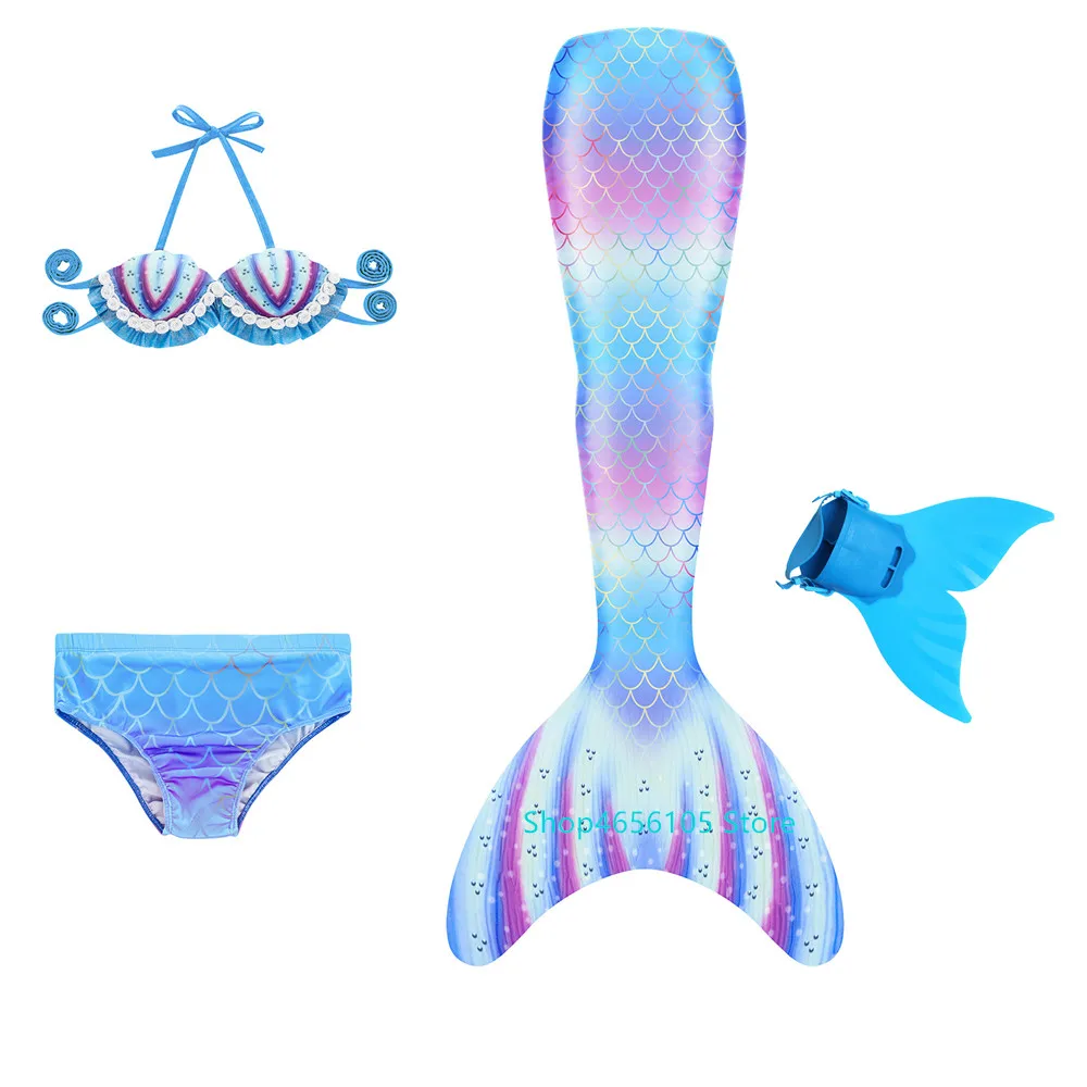 Детский купальный костюм для девочек с хвостом русалки косплей платье принцессы
