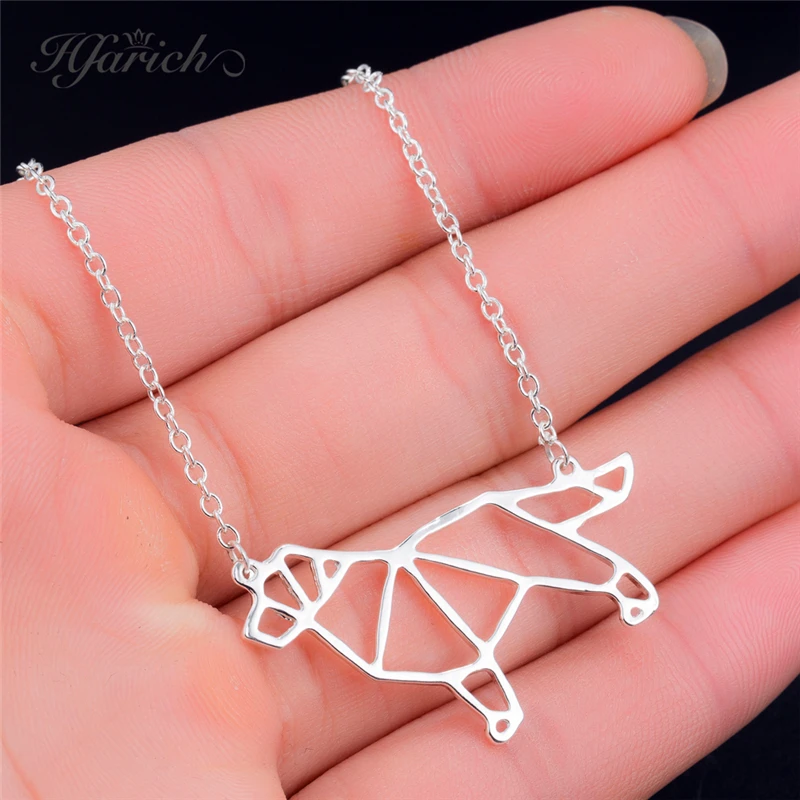 Hfarich выдержанный оригами бультерьер искусственное животное ожерелье из