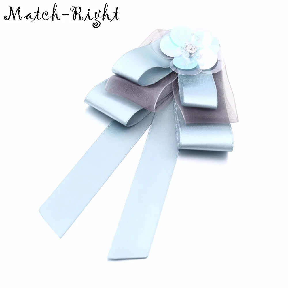 Броши Match Right для женщин и мужчин Длинная лента большой бант галстук бабочка