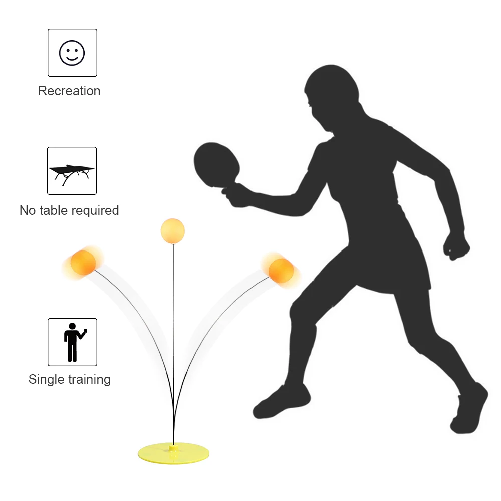 

Table Tennis Trainer Ping Pong Rackets and Balls Base Training Practice Set