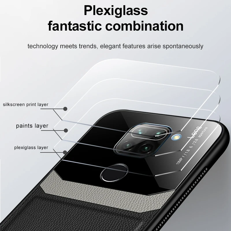 

Phone Case For Xiaomi Redmi Note9 Pro Max Funda Business Solid color Skinpattern Luxury Leather For Redmi 9 9A 9C 10X Cover Etui