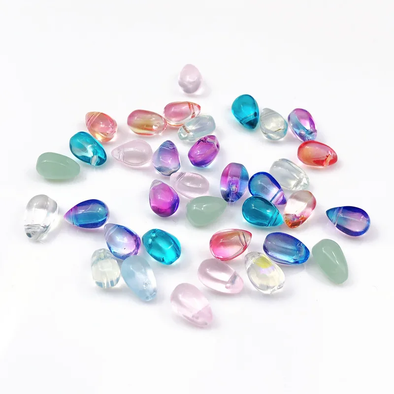50 шт./упаковка цветные стеклянные бусины-капли | Дом и сад