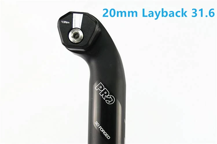 31.6MM 20mm offset PRO PLT Подседельный штырь велосипедный дорожный Подседельный штырь велосипедный Подседельный штырь MTB 27,2 мм/31,6 мм, 20 мм Layback/линейный алюминиевый сплав - Цвет: 31.6MM 20mm offset