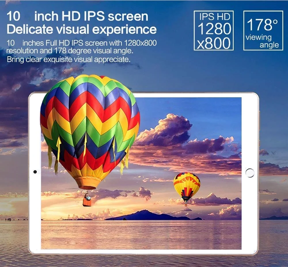 2021 NEW 10.1 inch Tablet Pc Quad Core Original Android 8.1 6GB RAM 128GB ROM IPS Dual SIM Phone Call Tab pc Tablets | Компьютеры и
