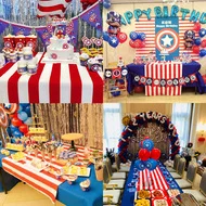 

Disney Captain America Children's and Boys' Birthday Party Decoration Scene Balloon Package Background Wall