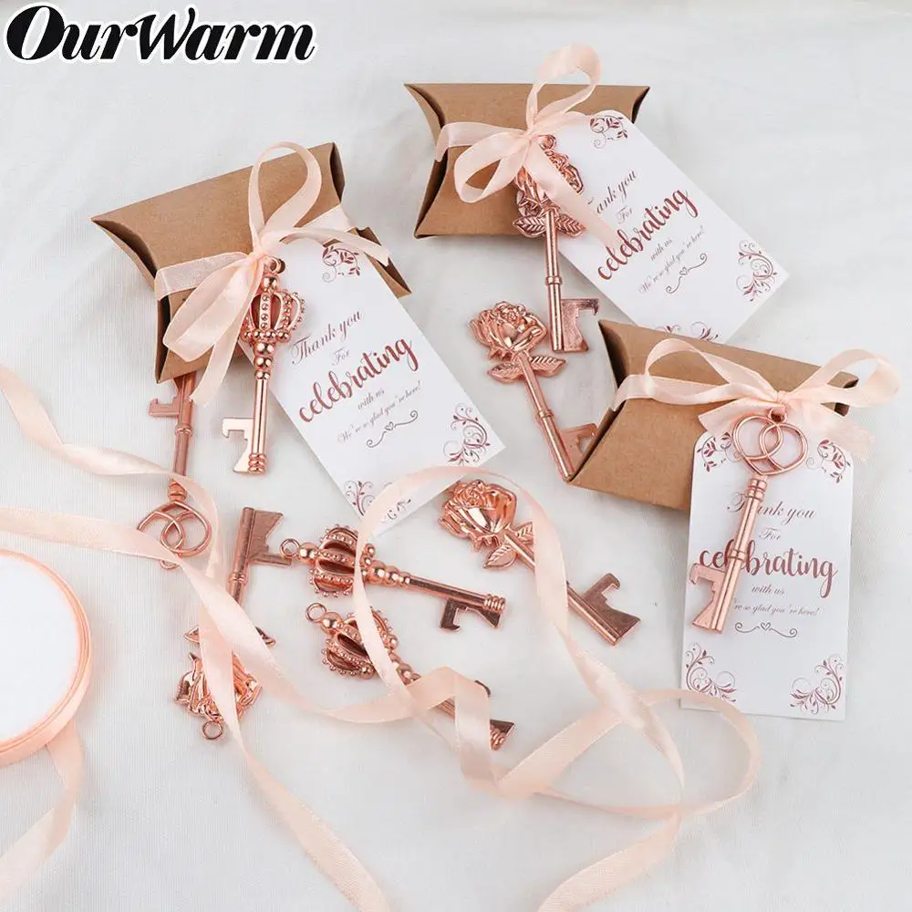 OurWarm свадебные подарки для гостей 10 шт./компл. розовое золото открывашка пивных