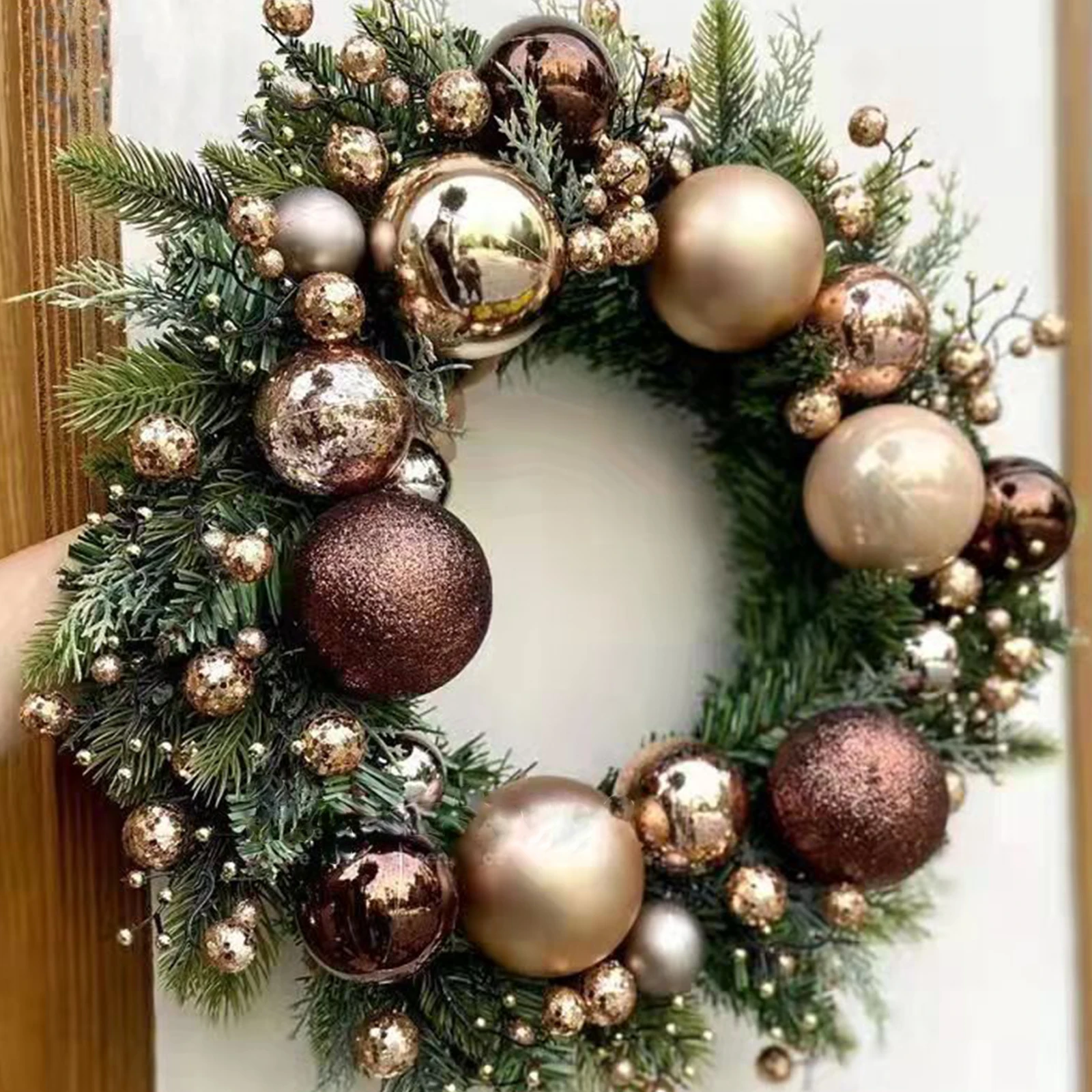 

Door Hanging Flower Garland Plastic Model Christmas Wreath Garlands Wreaths Decoration Ornaments Mall Party Home Xmas Vine Ring