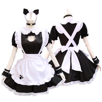 cute black cat lolita maid dress costume for girls woman fashion summmer doll party maid outfit s xl