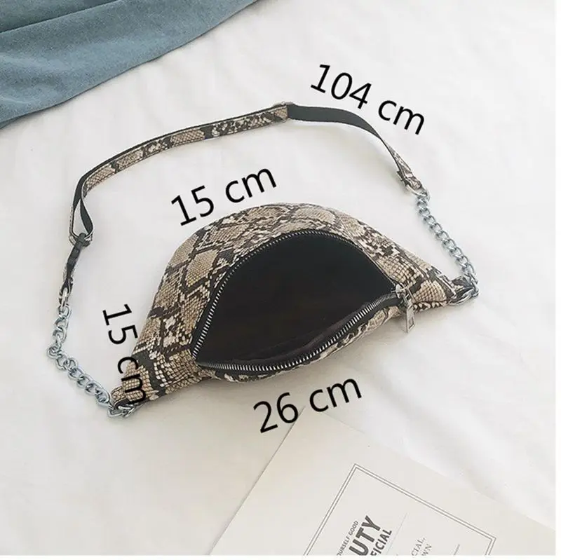 Повседневные женские поясные сумки сумка через плечо со змеиным принтом и