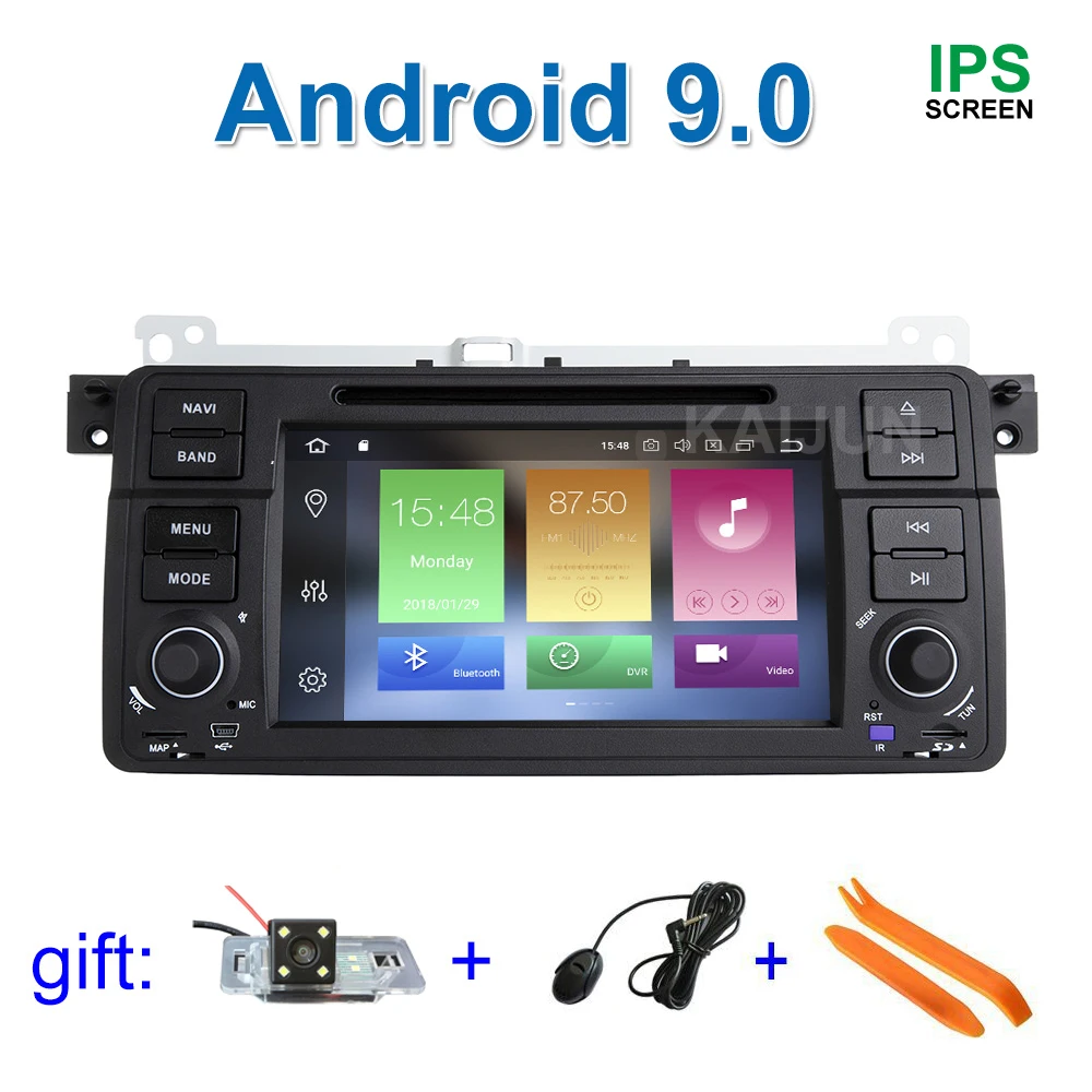 Восьмиядерный Android 9 автомобильный DVD видео мультимедийный плеер GPS для BMW E46 M3 с