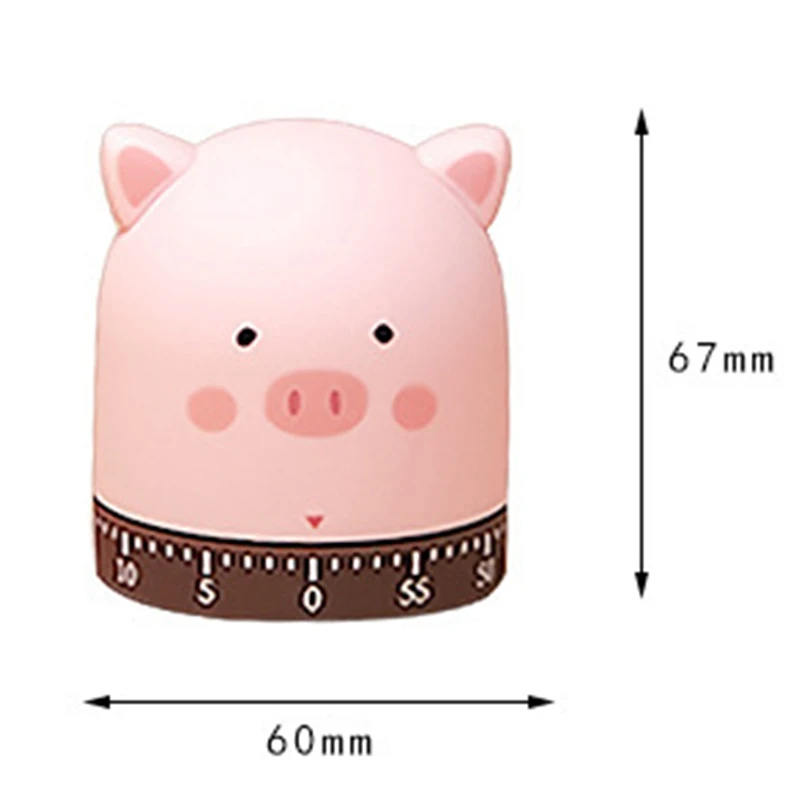 

Kitchen Timer Cartoon Cute Countdown 60 Minutes Mechanical Alarm Clock Eggs Cooking Tools Baking Sports Games Time Management