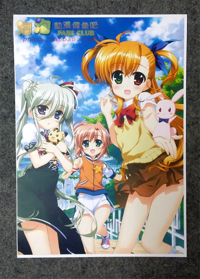 8 шт./компл. аниме Волшебная девушка Lyrical Nanoha постер Takamachi Harlaown настенные картины