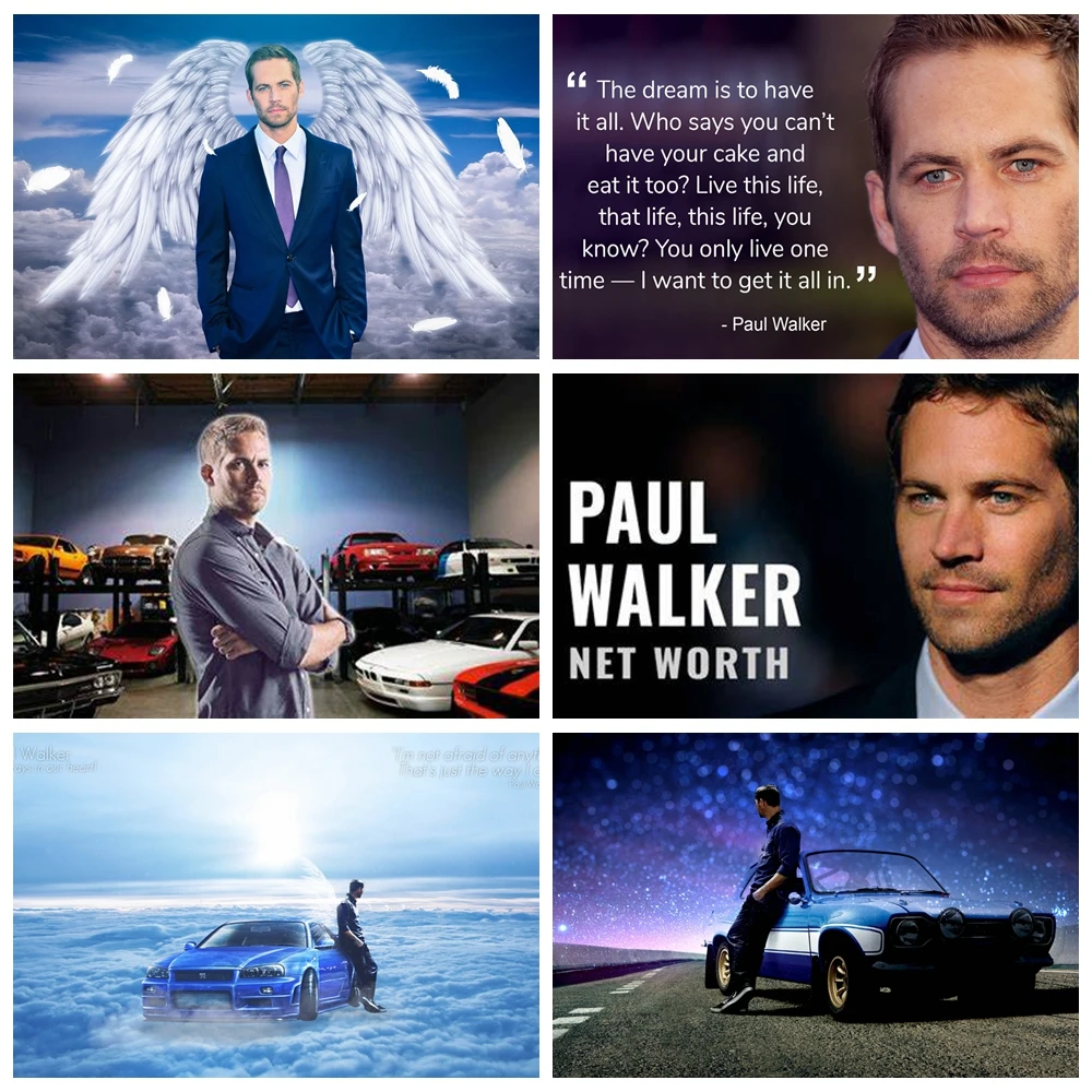 Алмазная живопись Пол Уокер Форсаж 5D Сделай Сам Набор для вышивки крестиком с