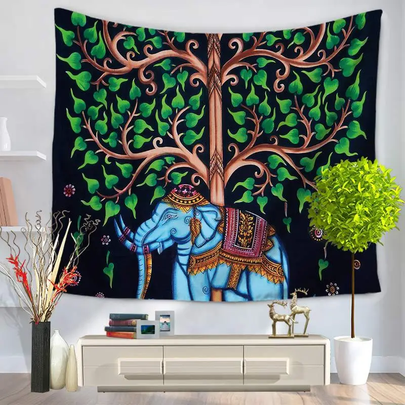 Abstract Human Trees Tapestry Wall Hanging Oil Painting Boho Home Decor Fabric Camping Blankets Beach Towels | Дом и сад