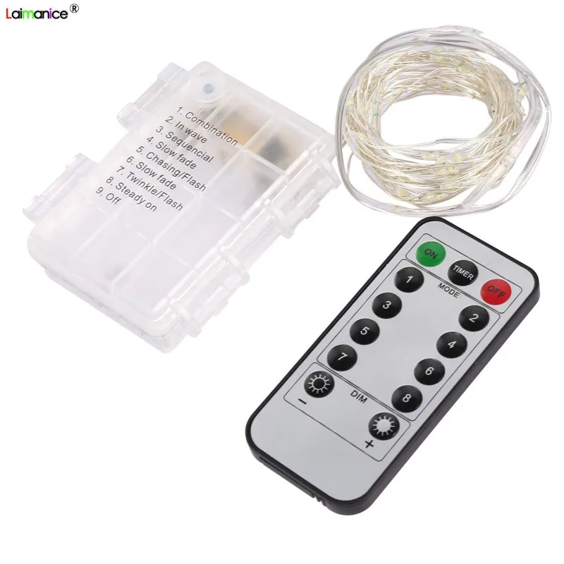 Гирлянда садовая уличная Водонепроницаемая с медным проводом и пультом