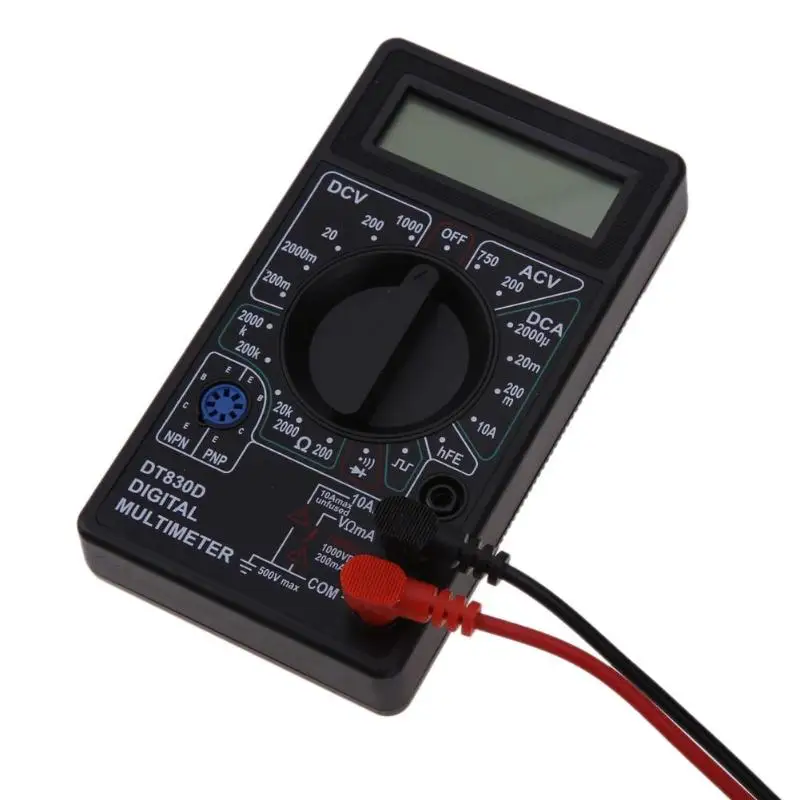 Цифровой мультиметр DT830D с ЖК дисплеем и зуммером постоянный ток Омметр вольтметр