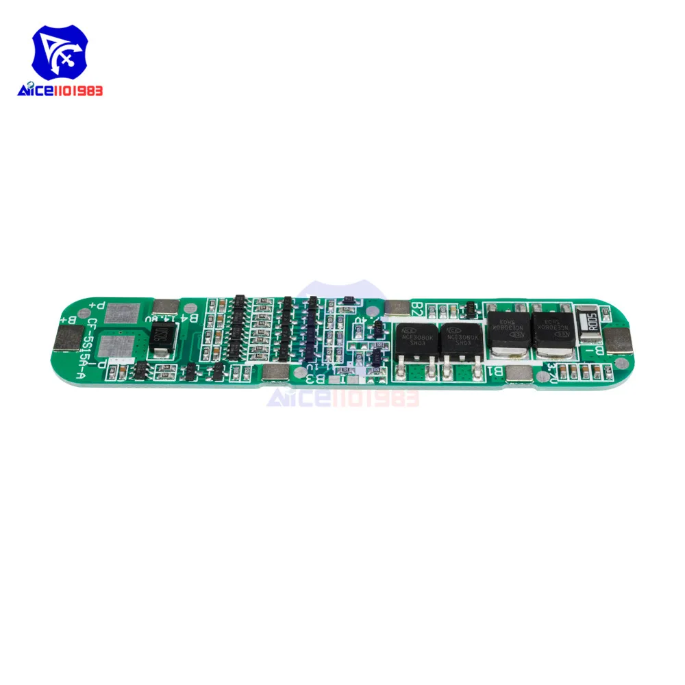 Diymore 5S 15A литий-ионный аккумулятор 18650 зарядное устройство PCB BMS 18,5 V Плата защиты клеток Интегральные схемы