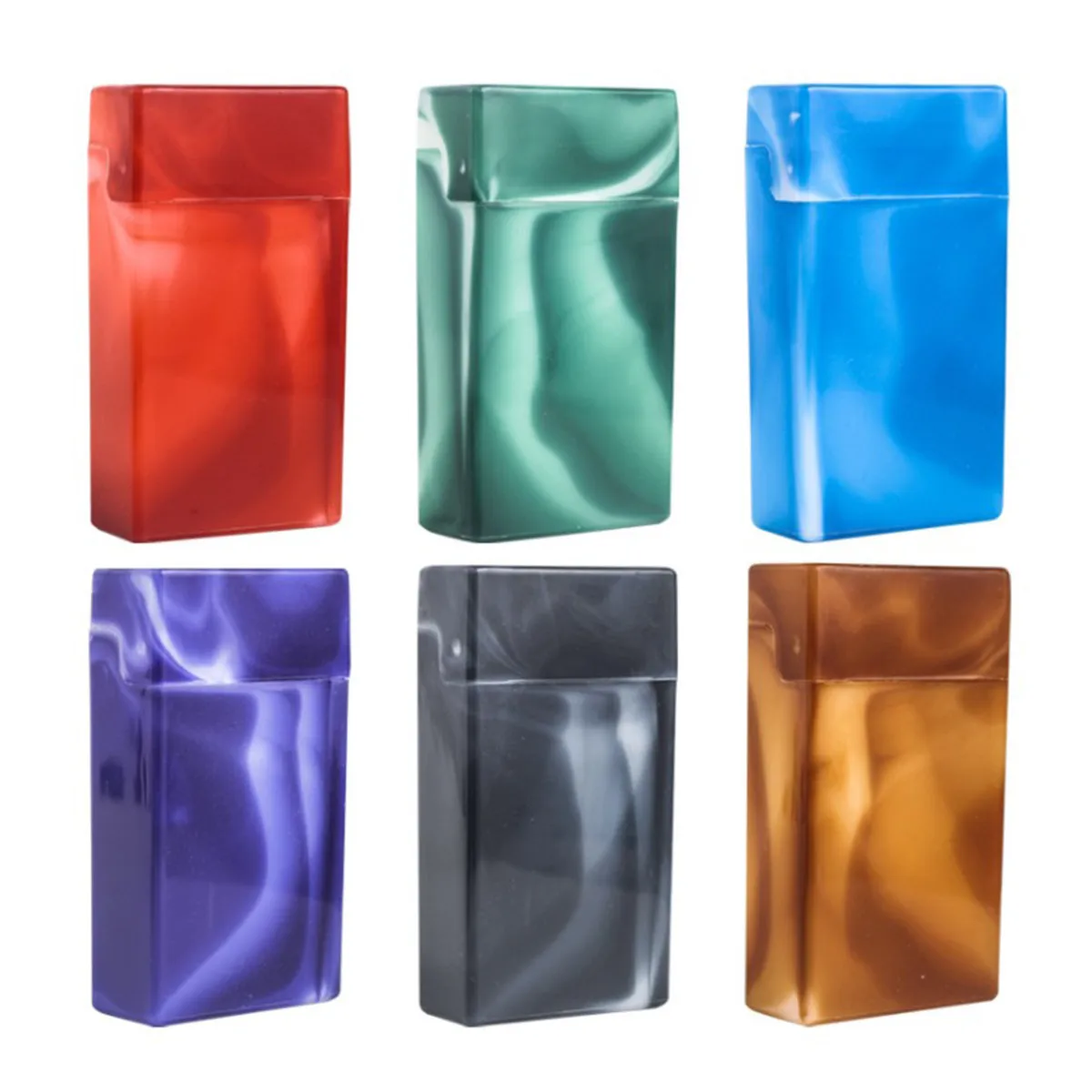 

Assorted Colour Plastic Cigarette Case Hand Roll Card Storage Box Holder Pocket