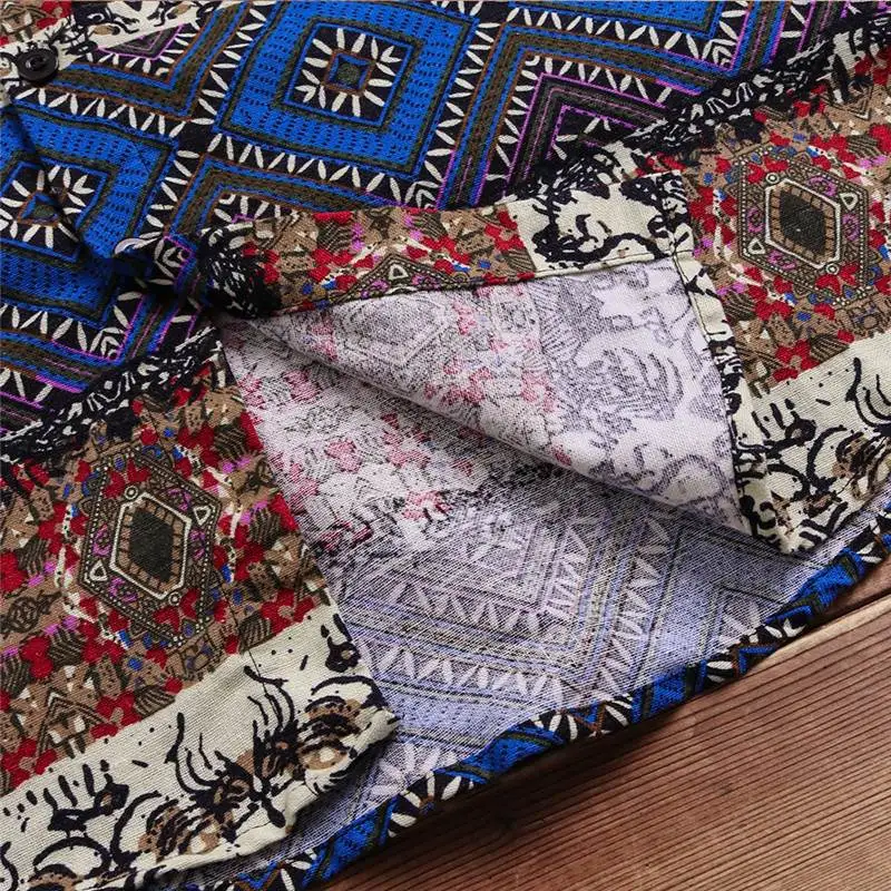 Гавайские мужские рубашки, 5XL, приталенные, хлопковые, с цветочным рисунком, с коротким рукавом, с отложным воротником, изогнутый подол размера плюс, топы, Camisa, летние, INCERUN