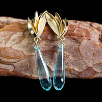 hot sale elegant water drop crochet earrings for women 2020 fashion popular crystal bird of paradise earrings party gift d321