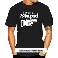 camiseta de im with stupid para hombres y mujeres camisa de tendencia de ee uu moda m%c3%a1s nueva 2020