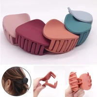 small hair claw clip solid color scrub acrylic hairpin for women girl hair accessories geometric hair clip fashion barrette
