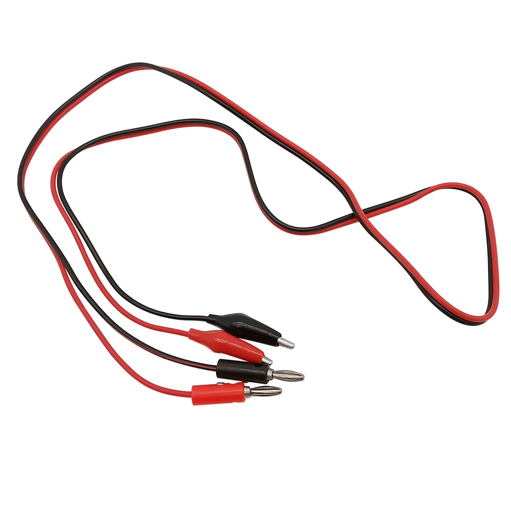 1Pcs 1M Alligator Cilp to AV Banana Plug Test Cable Lead Connector Dual Tester Probe Crocodile Clip for Multimeter Measure Tool |