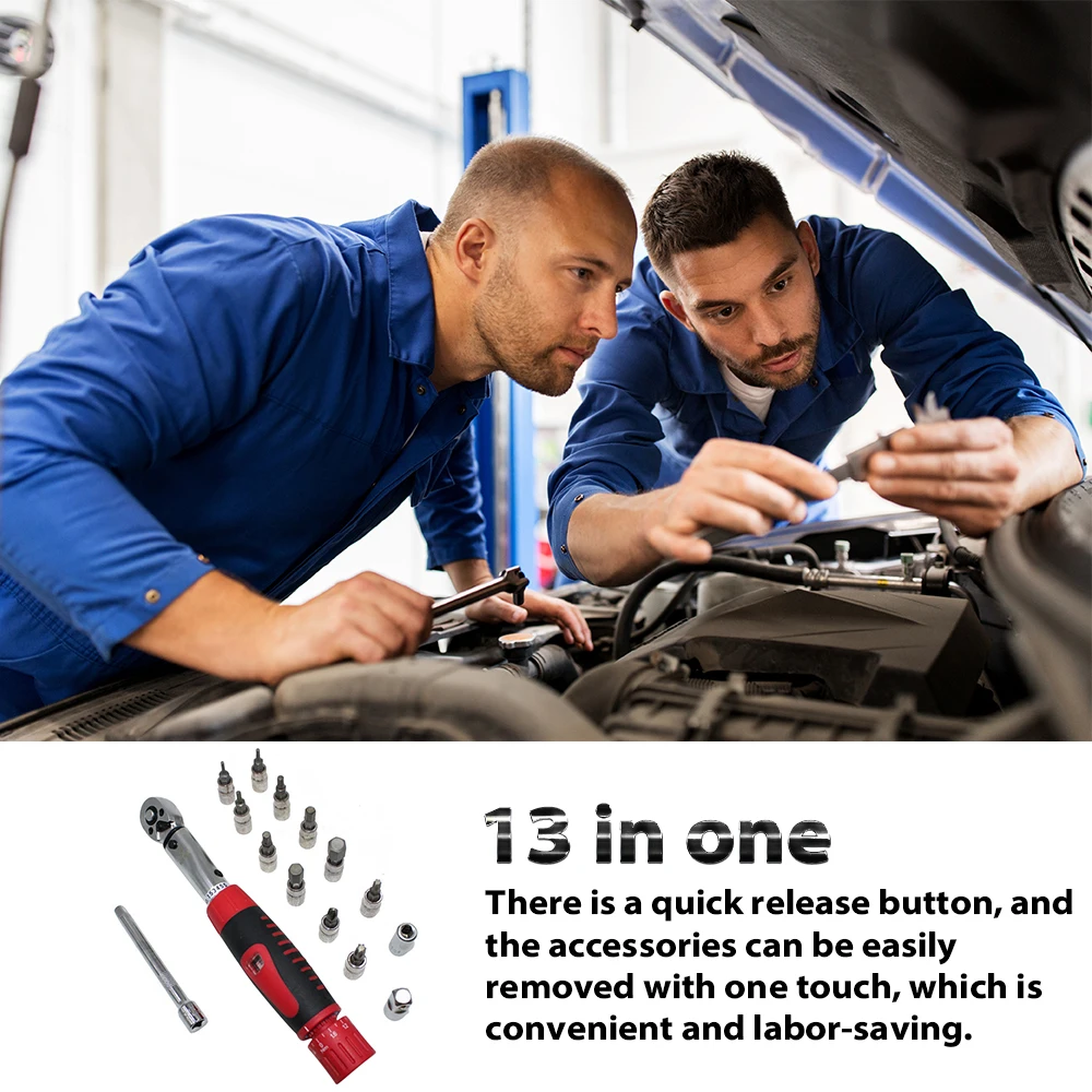 

Preset Torque Wrench Kits For Bicycles Mini Tool Adjustable Torque Wrench Sets 2-24Nm Ergonomic Cycling Tools