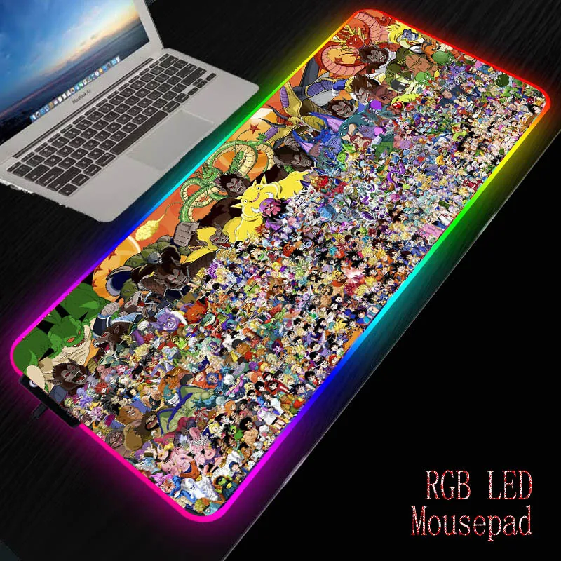 

XGZ Anime RGB Mouse Pad Large Game Xxl Computer Animation Pad LED Keyboard Desktop Computer Mause with Backlight Gaming Desk