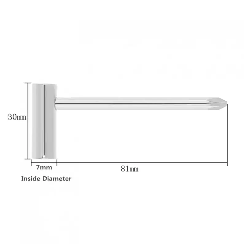 Гаечный ключ для гитарной фермы стандартный внутренний диаметр 7 мм серебристый