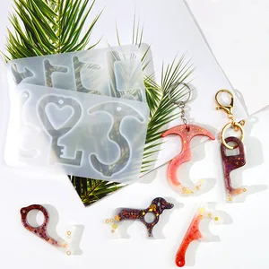 Форма для открывания дверей, силиконовая прозрачная эпоксидная форма, бесконтактный брелок для ключей, ювелирные изделия