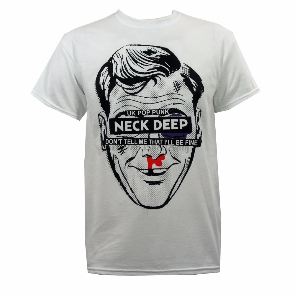 Футболка мужская с принтом короткий принт круглый вырез глубокая повязка голова