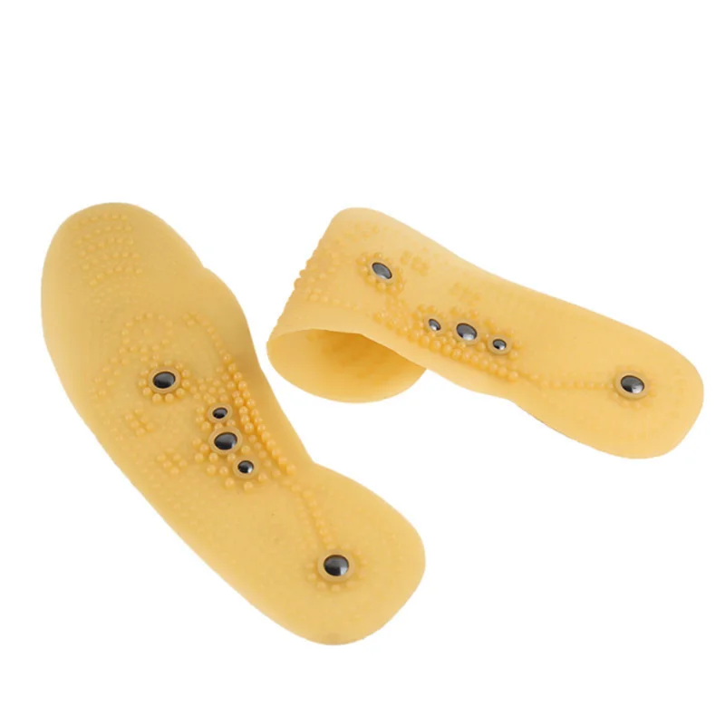 

1pair Unisex Magnetic Massage Insoles Foot Acupressure Shoe Pads Therapy Slimming Insoles for Weight Loss Transparent