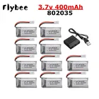 Аккумулятор 3,7 в 400 мА  ч Lipo для H107 H31 KY101 E33C E33 U816A V252 H6C 25C RC Quadcopter 3,7 в 802025, зарядное устройство