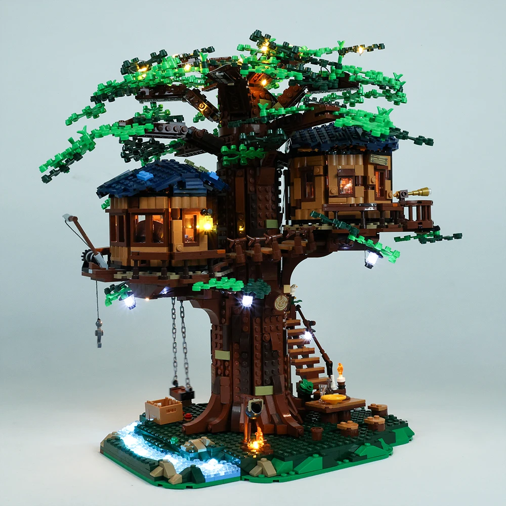 Набор со светодиодсветильник кой для Treehouse серии 21318 идеи строительные блоки дома