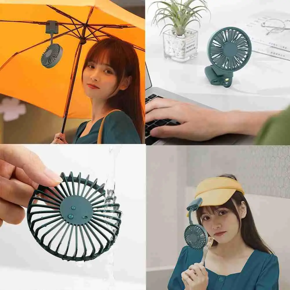 

1PC Mini Portable Clip Fan USB Rechargeable Silent Desktop Stroller Cooler Cooling Fan Fans Air Outdoor Dormitory Travel M4M4