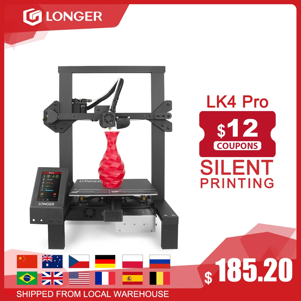 LONGER LK4 Pro FDM 3D принтер с открытым исходным кодом 4 3 &quotПолноцветный Сенсорный экран