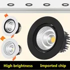 Встраиваемые круглые светодиодные потолочные светильники COB 5 Вт, 7 Вт, 9 Вт, 12 Вт, Светодиодная лампа освещения в помещении с теплымхолодным белым светом 85  265 В переменного тока