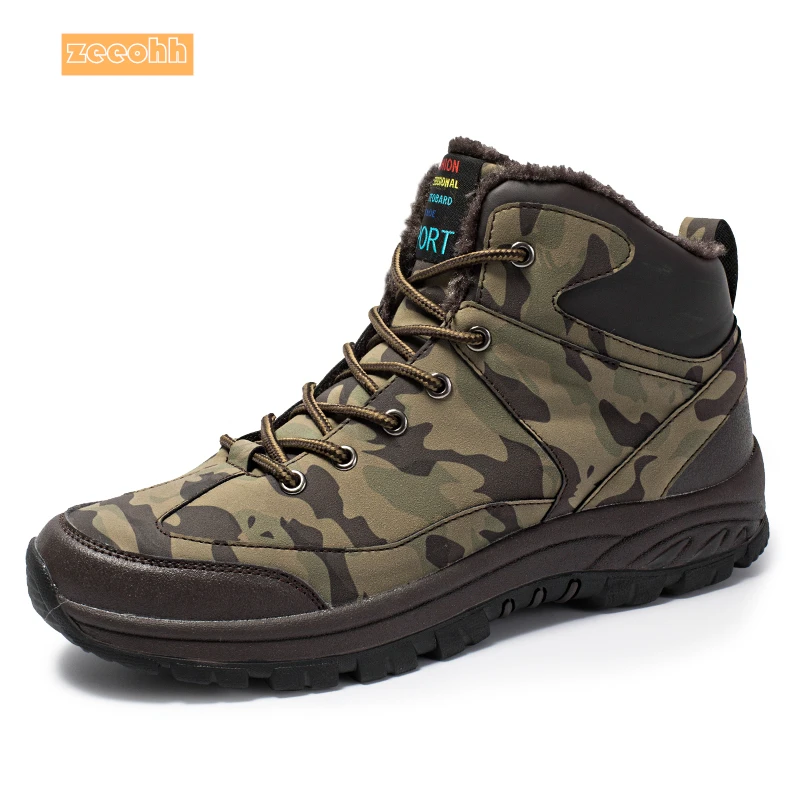 Зимний Теплый плюш тактических видов спорта Для мужчин Обувь на плоской подошве