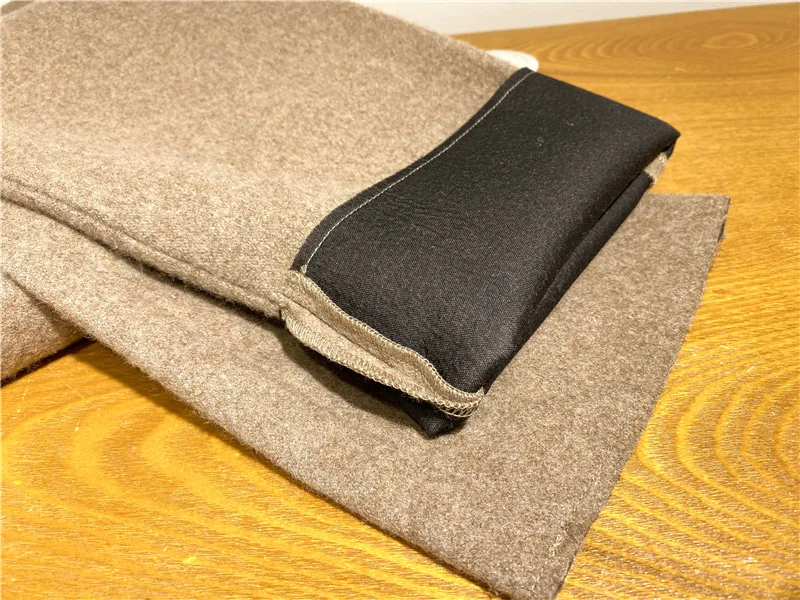 Women Woolen Straight Long Pants Lady High Waist Lady Zipper Casual Thick Trousers 2021 Autumn Winter