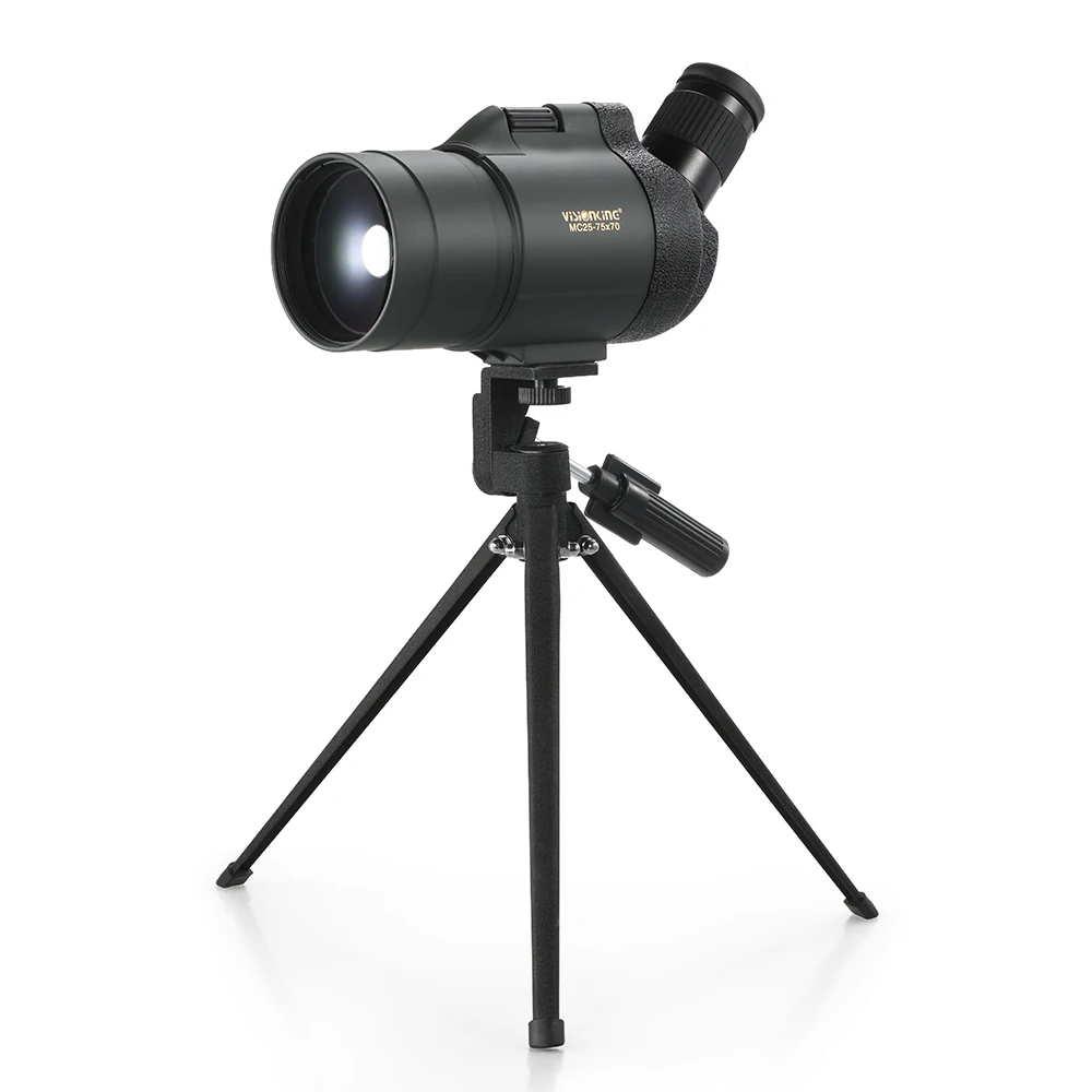 

Visionking 25-75x70 водонепроницаемый Fogproof угловая зрительная труба Bak4 призма монокулярный телескоп со штативом чехол для переноски