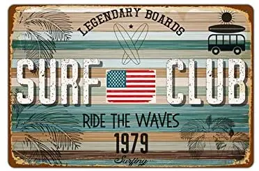 

Coast Beach Surfing Summer Sea Bar Cafe Home Oil Station Garage Kitchen Farm Countryside Vintage Retro Tin Signs
