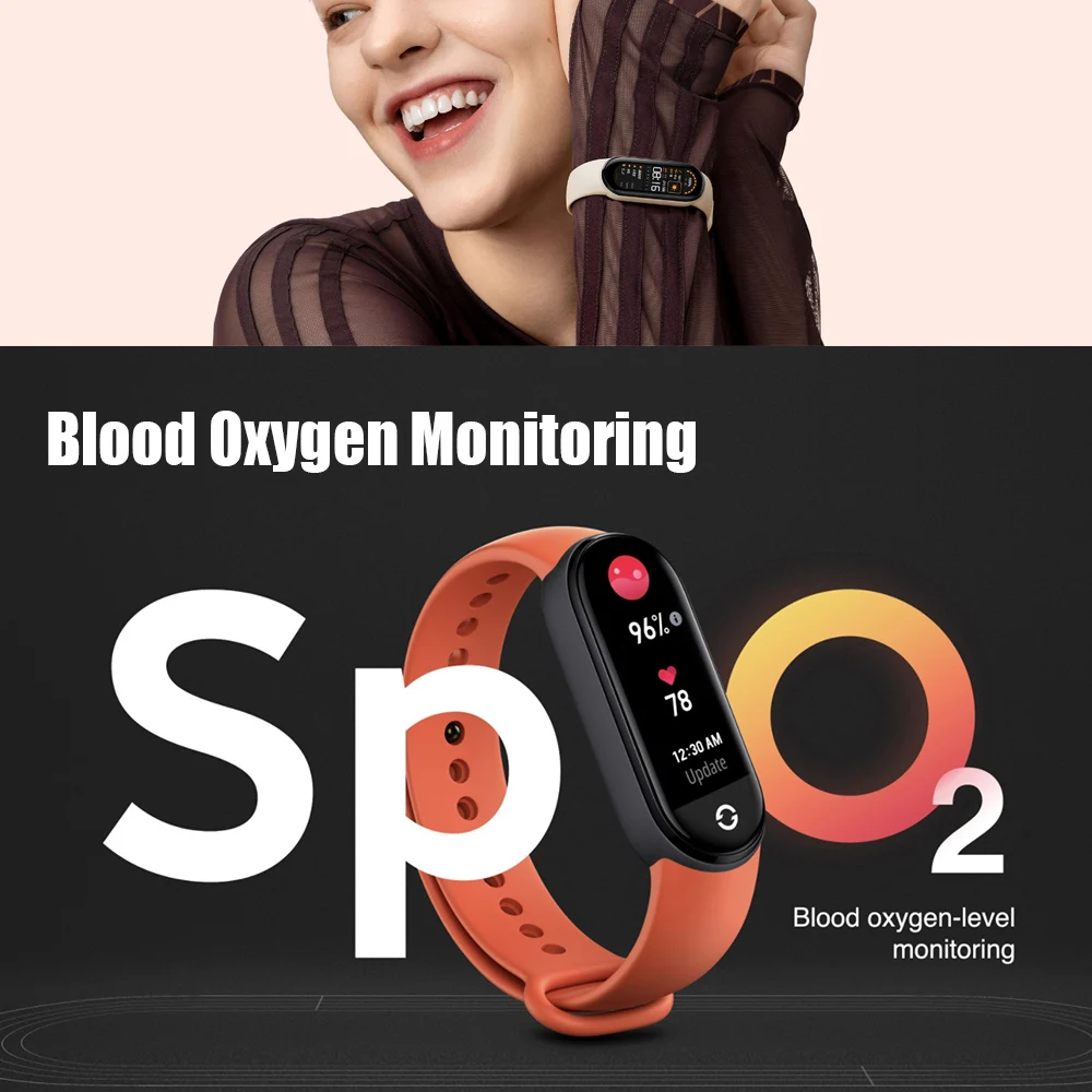Смарт часы Xiaomi Mi Band 6 1 56 дюйма AMOLED BT5.0 30 спортивных режимов|Смарт-браслеты| |