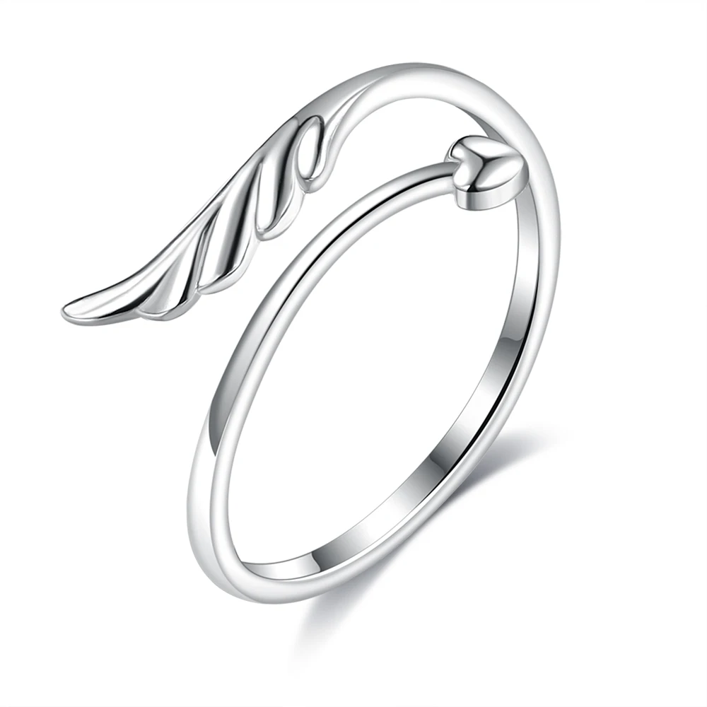 

SILVERHOO Open Adjustable Romantic 925 Sterling Silver Simple Minimalist Finger Rings For Women Anniversary Fine Female Jewelry
